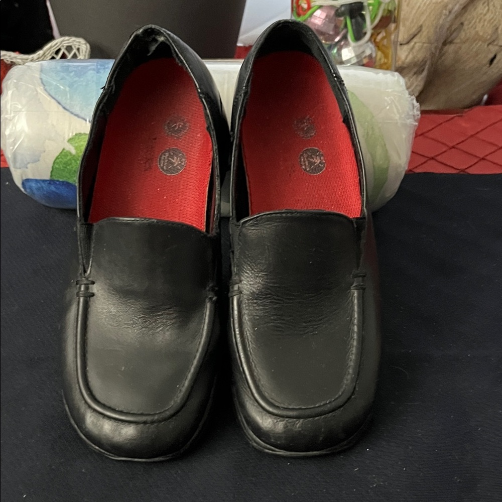 Skechers Black Leather Loafers for Men